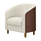 Poltrona Decorativa 71cm Dolar Courino Marrom | Bouclé Suave